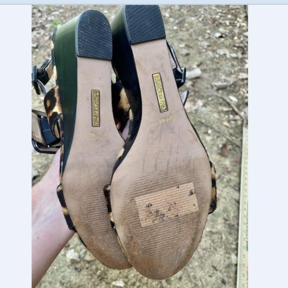 Louise et Cie Leopard Print Wedge Sandals - Picture 7 of 9